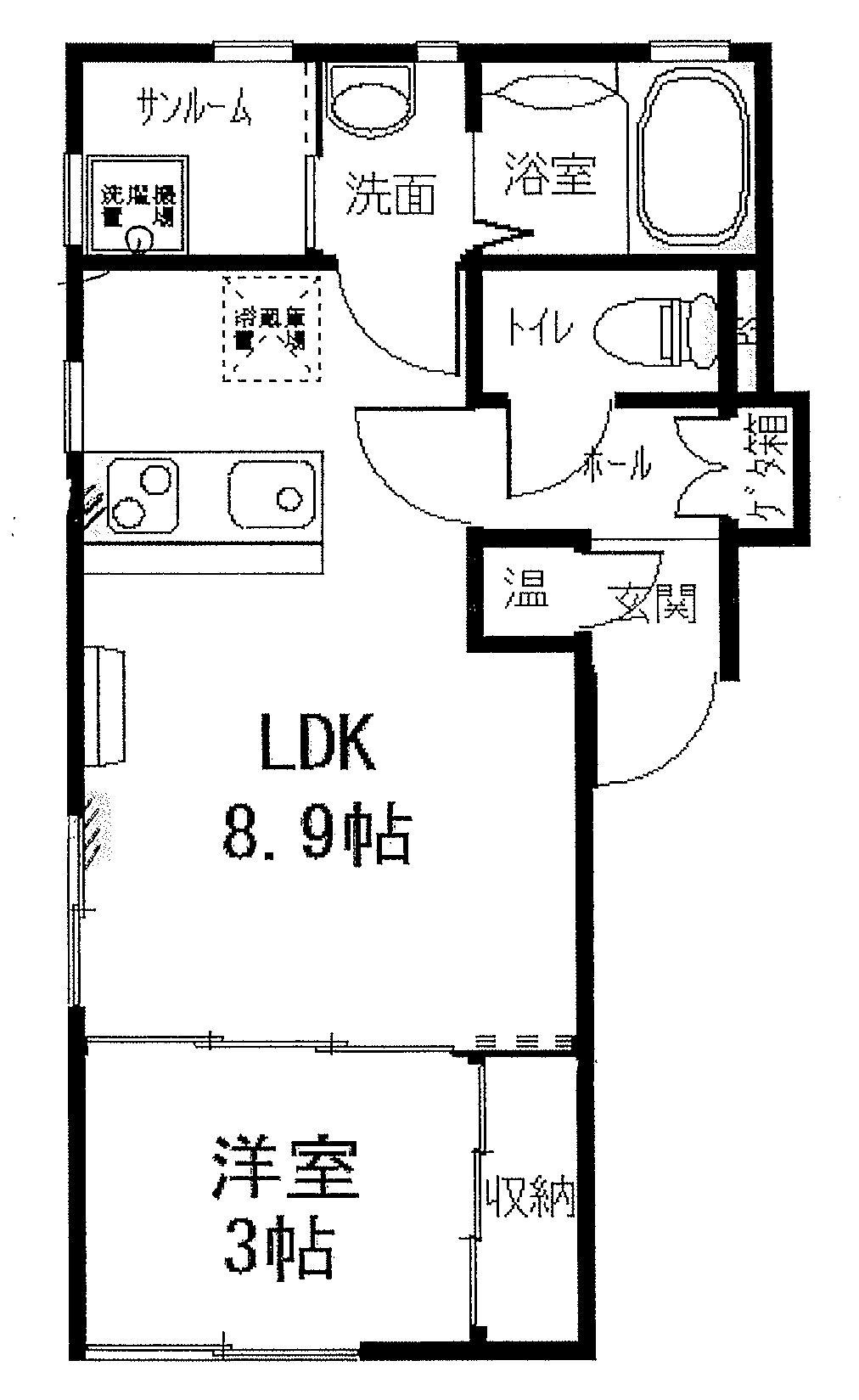 JEWEL BOXIII 101(1LDK/1階)の間取り写真