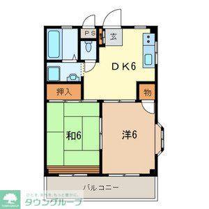 メゾン長栄II 912387(2DK/2階)の間取り写真