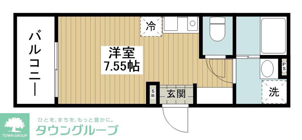 フルセイル橋本15(1K/3階)の間取り写真