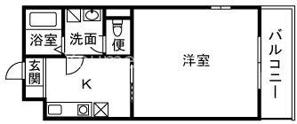 LEGEND(1K/2階)の間取り写真