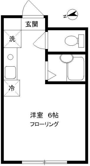 サンパレス吉祥寺(ワンルーム/2階)の間取り写真