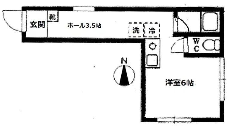 ファーストホーム森下(1K/3階)の間取り写真