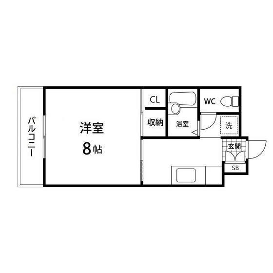 喜多禄コート(1K/3階)の間取り写真