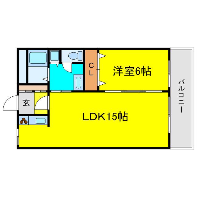 アパートメントケイズ(1LDK/3階)の間取り写真