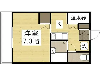 ライフコート(1K/2階)の間取り写真