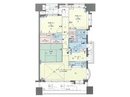 ジェネラス中央町(3LDK/2階)の間取り写真