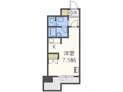 ノースビレッジ本江(ワンルーム/10階)の間取り写真