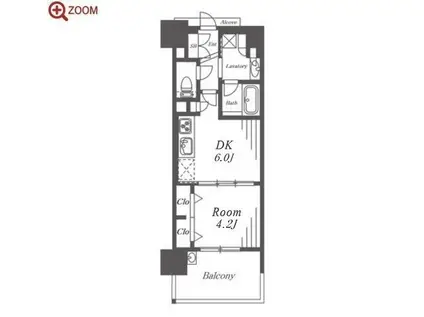 プレサンス ロジェ 栄パークサウス(1DK/9階)の間取り写真