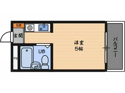 タクティ野田阪神(ワンルーム/2階)の間取り写真