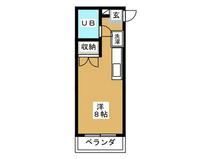 メゾンクレール(ワンルーム/2階)の間取り写真