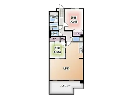 ソアールオシキリ(2LDK/3階)の間取り写真