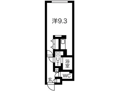 LUORE浄心(ワンルーム/5階)の間取り写真