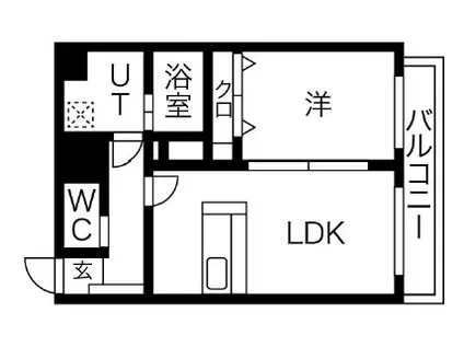 エムティースクエア吉塚駅前(1LDK/4階)の間取り写真