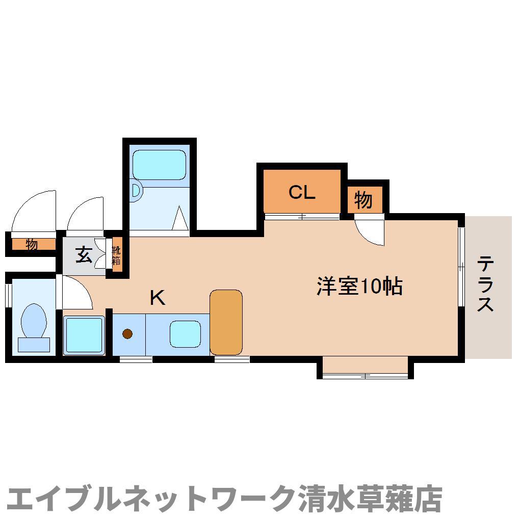 ハイツコメット(ワンルーム/1階)の間取り写真