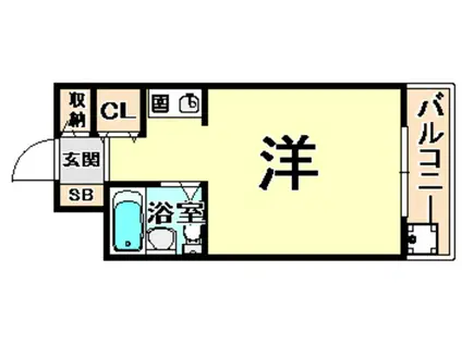ロイヤルメゾン南武庫之荘(ワンルーム/1階)の間取り写真