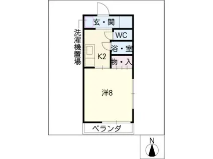 ネオカーサMAKI(ワンルーム/4階)の間取り写真