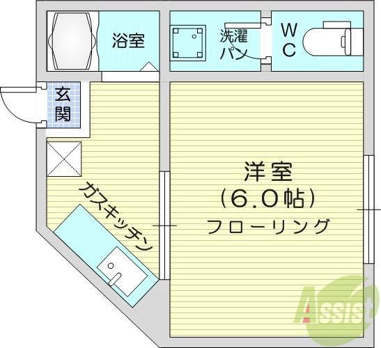 メゾンあいA(1K/2階)の間取り写真