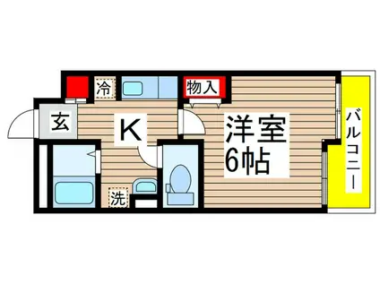 ASTREA東千葉(1K/2階)の間取り写真