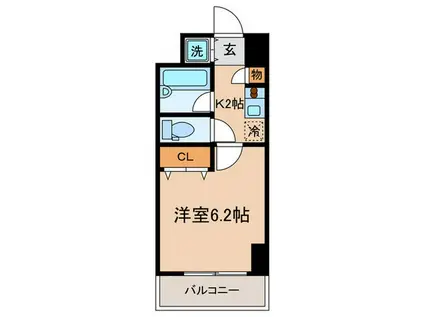 レジディア文京本郷II(1K/4階)の間取り写真