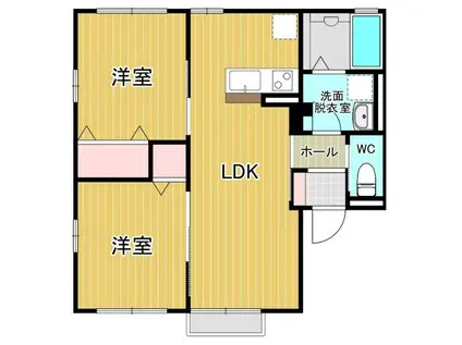 ミラコスタIII(2LDK/2階)の間取り写真