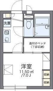 レオパレス石井(1K/1階)の間取り写真