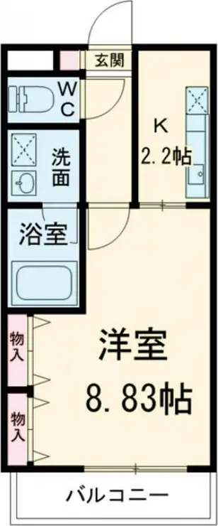 ベルフォンテ弦巻 1階階 間取り