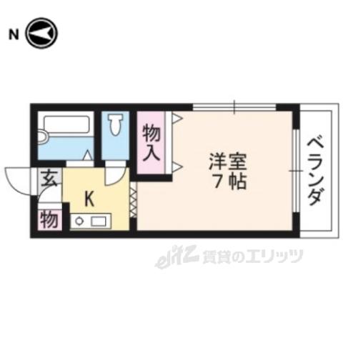 第2レジデンス春田(ワンルーム/2階)の間取り写真