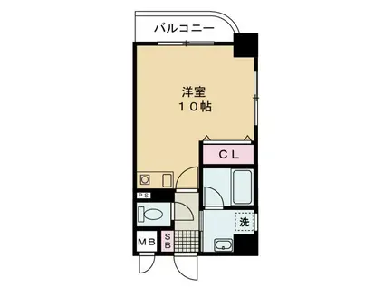 延末アートスカイハイツ(ワンルーム/2階)の間取り写真