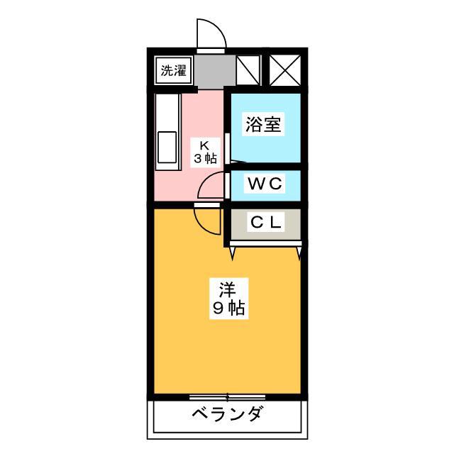 ロテュス(1K/2階)の間取り写真