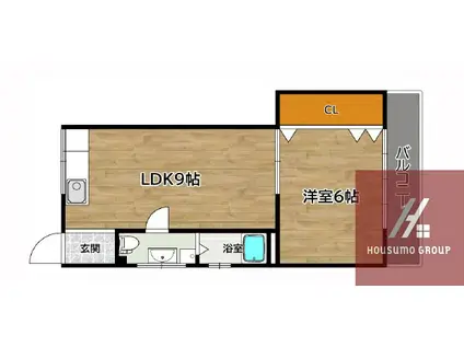 グランドキャパ杉本(1LDK/3階)の間取り写真