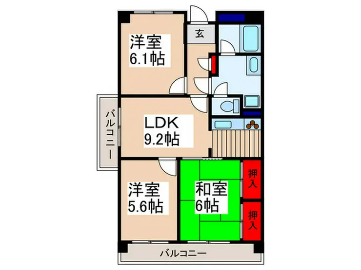 フォレスト戸田公園 6階階 間取り