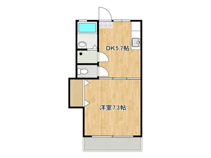 新南部ロイヤルハイツ(1DK/3階)の間取り写真