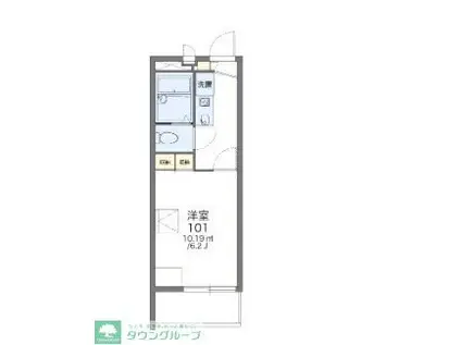 レオパレスピュア(1K/3階)の間取り写真