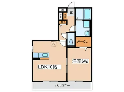 ＪＲ関西本線 久宝寺駅 徒歩15分 3階建 築17年(1LDK/3階)の間取り写真