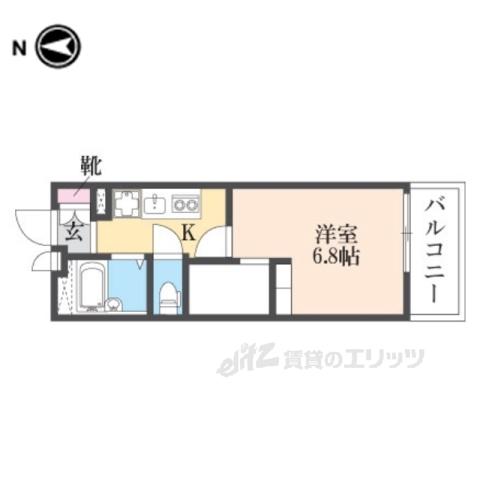 レオパレス高尾Ⅲ(1K/2階)の間取り写真