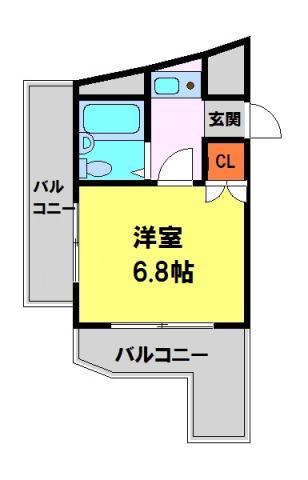 メゾン岸本(1K/4階)の間取り写真