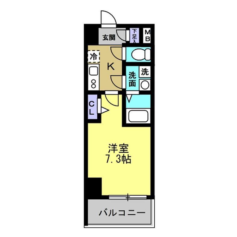 SUN STATE 東海(1K/1階)の間取り写真