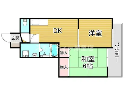 エトワールミサキ(2DK/2階)の間取り写真