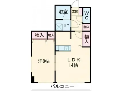 サンテグジュビル(1LDK/5階)の間取り写真