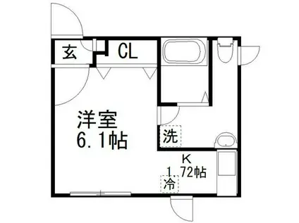 WIRRA CANNA YOKOHAMA(1K/3階)の間取り写真