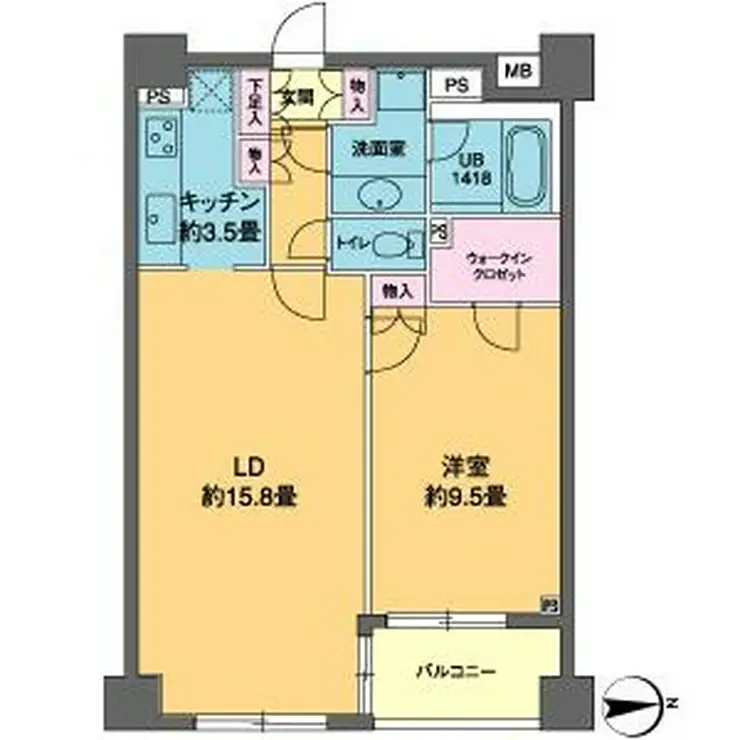 カスタリア高輪 8階階 間取り