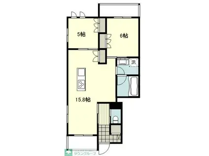 イースト SEDONA(2LDK/3階)の間取り写真