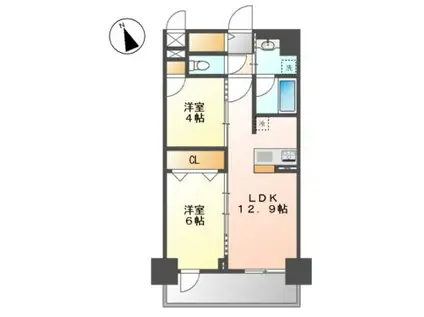 CEDAR NORITAKE(2LDK/4階)の間取り写真