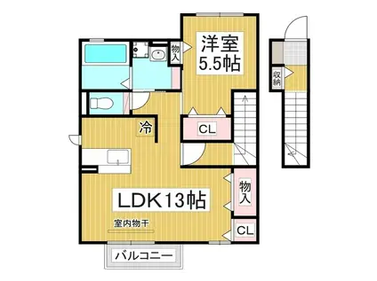 グレースコート(1LDK/2階)の間取り写真