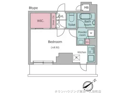 ALTERNA銀座 (ワンルーム/7階)の間取り写真