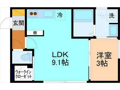 サン・ステージ今泉A棟(1LDK/1階)の間取り写真