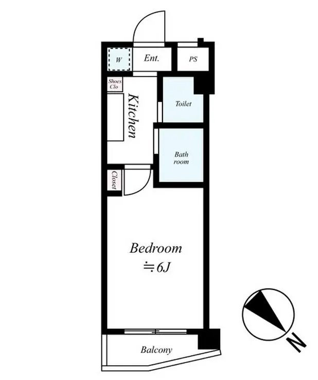 スカイコート文京白山 1階階 間取り