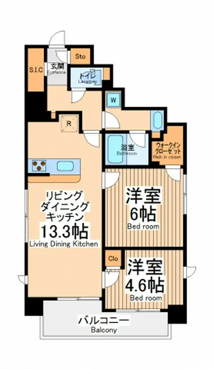 日神パレステージ小田急相模原フロント 5階階 間取り