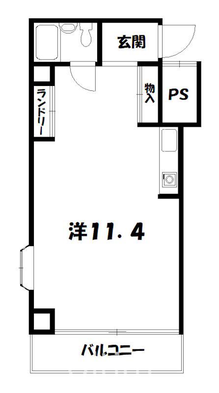 エクレーヌ御池(ワンルーム/8階)の間取り写真