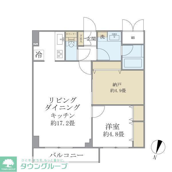 エレミ本蓮沼(1SLDK/2階)の間取り写真